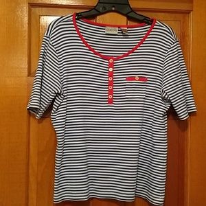 Chico's size 1 cotton blend top